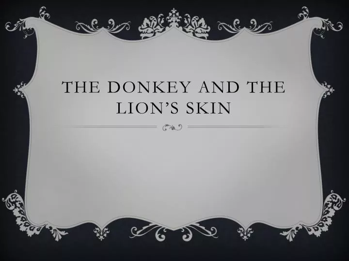 the donkey and the lion s skin