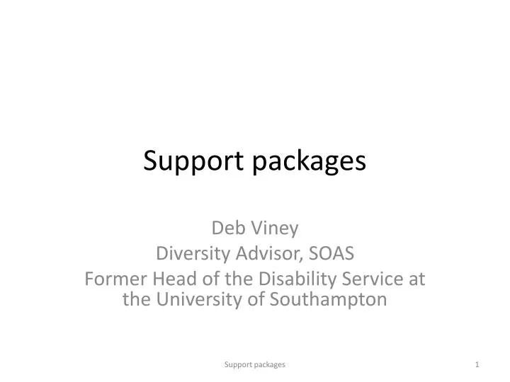 support packages