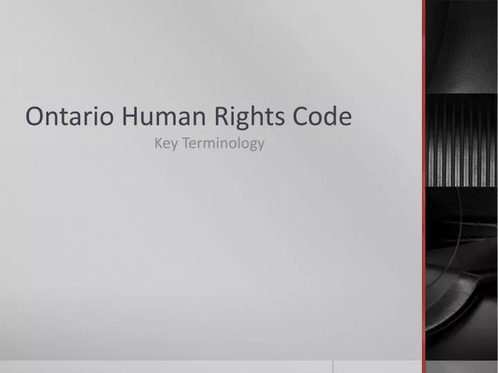 ontario human rights code