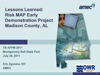 Lessons Learned: Risk MAP Early Demonstration Project Madison County, AL