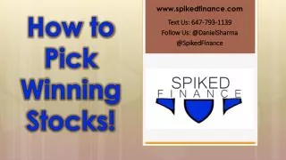 How to Pick Winning Stocks!