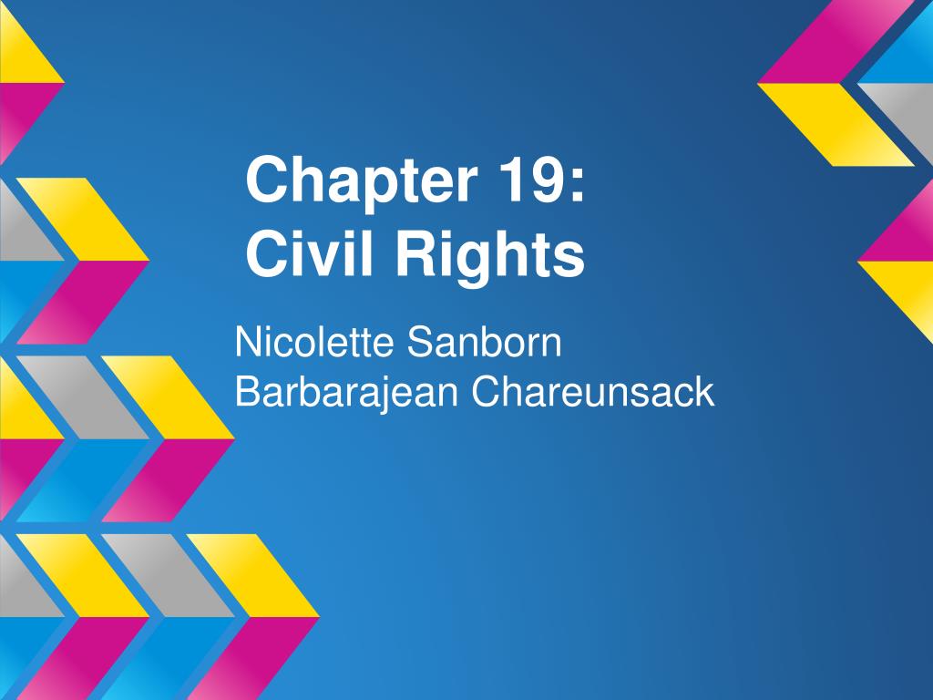 PPT - Chapter 19: Civil Rights PowerPoint Presentation, free download ...
