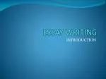 ESSAY WRITING - slide 1