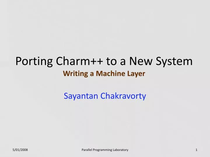 porting charm to a new system writing a machine layer