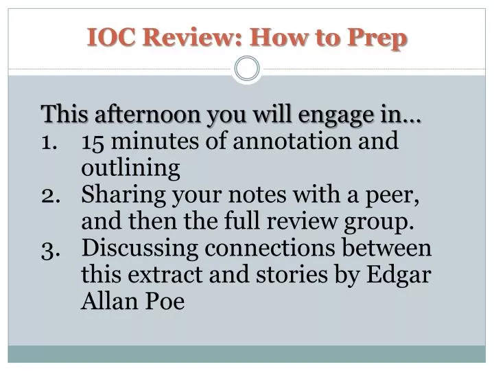 ioc review how to prep