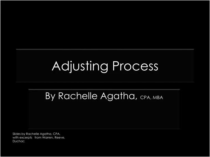 adjusting process
