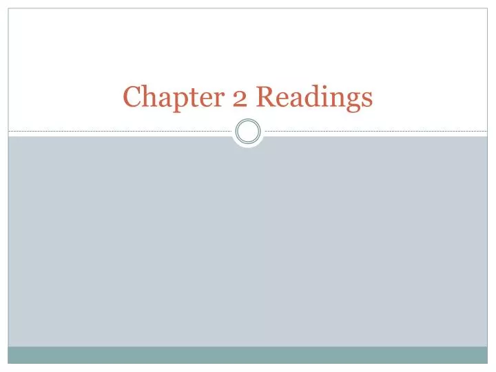 chapter 2 readings