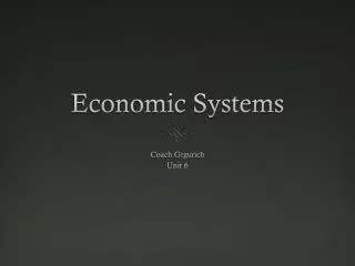 economic systems
