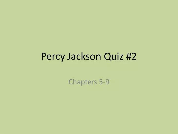 percy jackson quiz 2