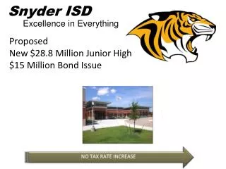 Proposed New $28.8 Million Junior High $15 Million Bond Issue