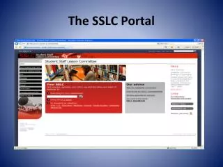 The SSLC Portal