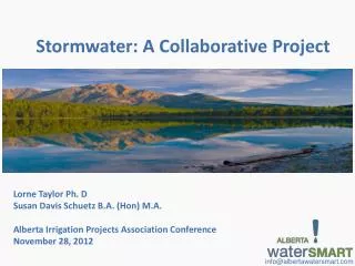Stormwater : A Collaborative Project