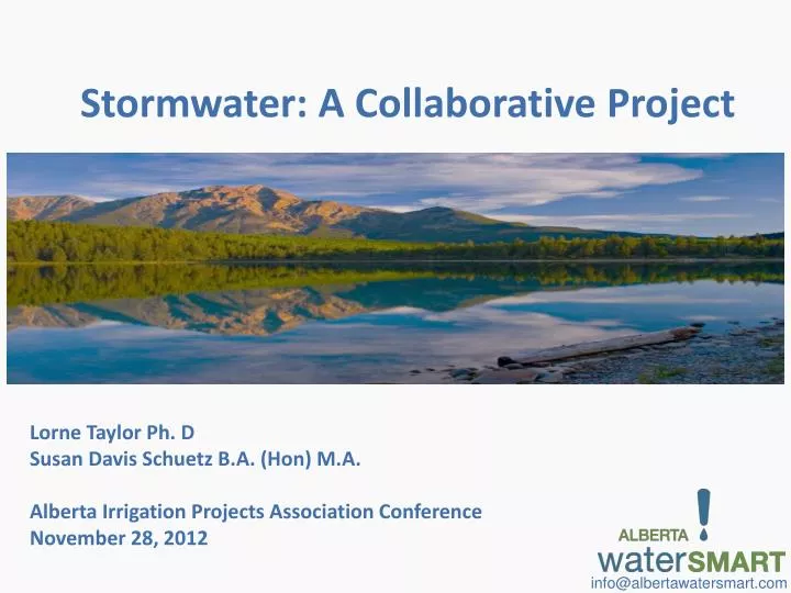 stormwater a collaborative project