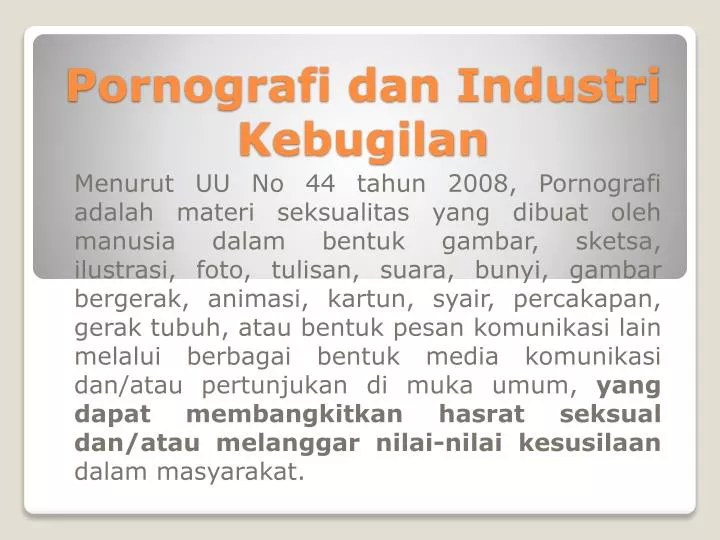 pornografi dan industri kebugilan