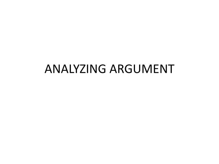analyzing argument