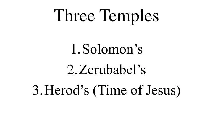 three temples