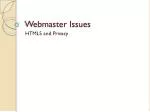 Webmaster Issues - slide 1