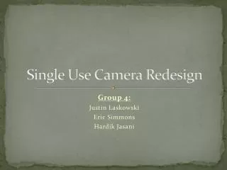 Single Use Camera Redesign