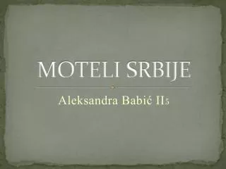 moteli srbije