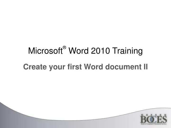 microsoft word 2010 training