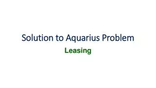 Solution to Aquarius Problem