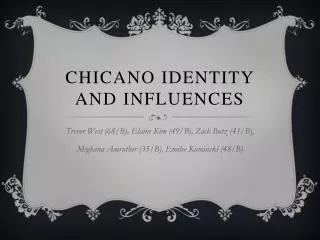 Chicano Identity and Influences