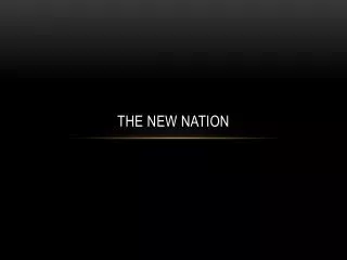 the new nation