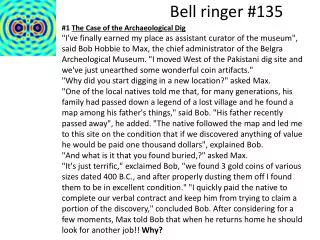 Bell ringer #135