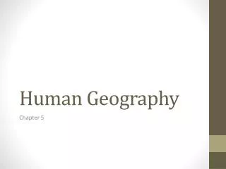 Human Geography