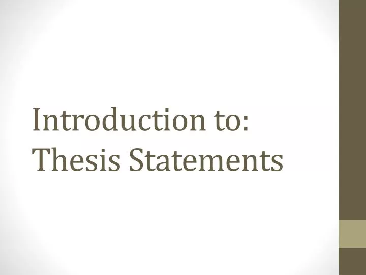 introduction to thesis statements