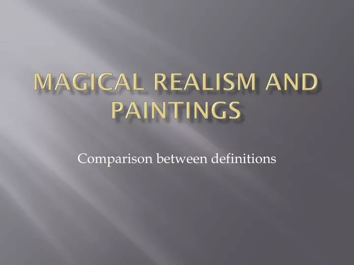 magical realism and paintings