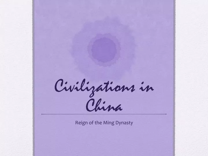 civilizations in china