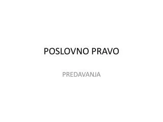 POSLOVNO PRAVO