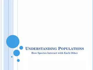 understanding populations