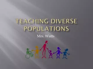 Teaching diverse populations