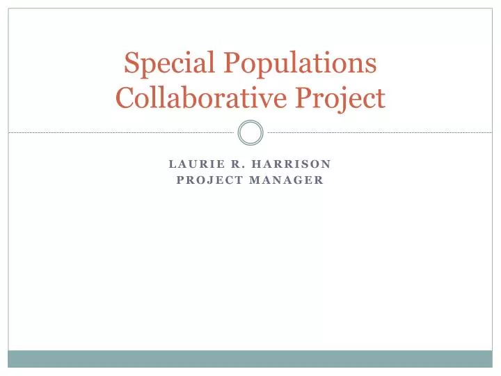 special populations collaborative project