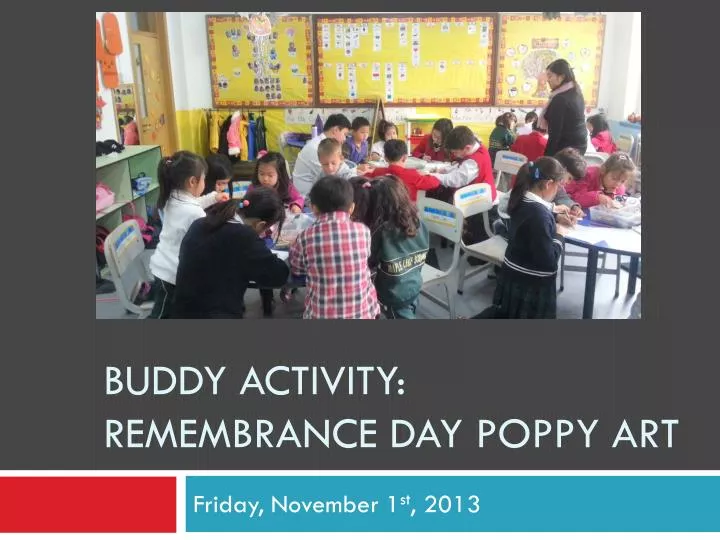 buddy activity remembrance day poppy art