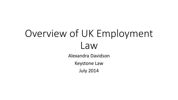 overview of uk employment law