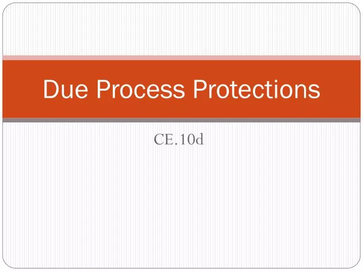 due process protections