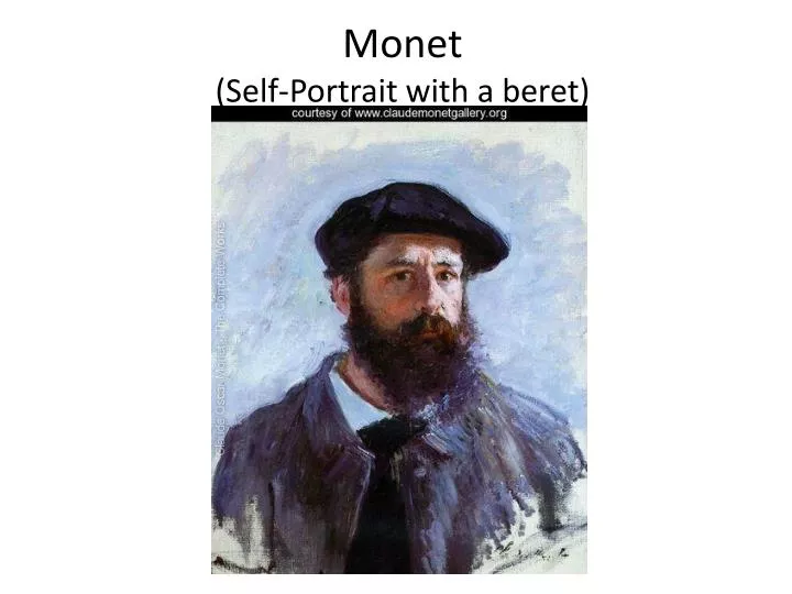 monet self portrait with a beret