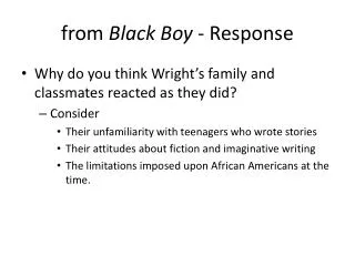 from black boy response