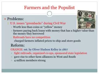 Farmers and the Populist