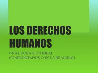 los derechos humanos