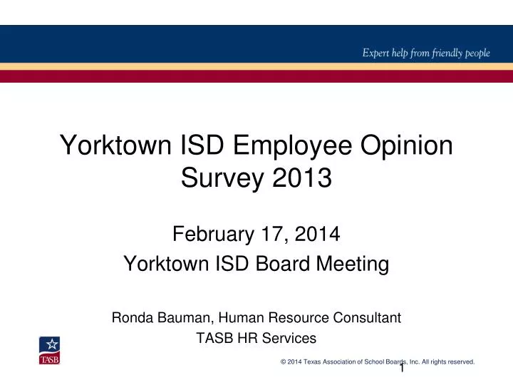 yorktown isd employee opinion survey 2013