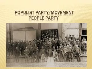 Populist Party/Movement People Party