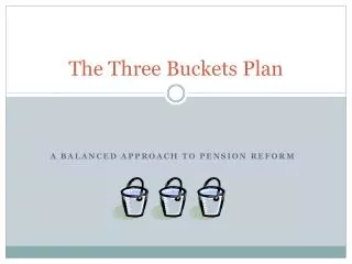 The Three Buckets Plan
