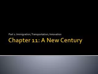 part 1 immigration transportation innovation