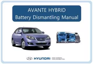 AVANTE HYBRID Battery Dismantling Manual