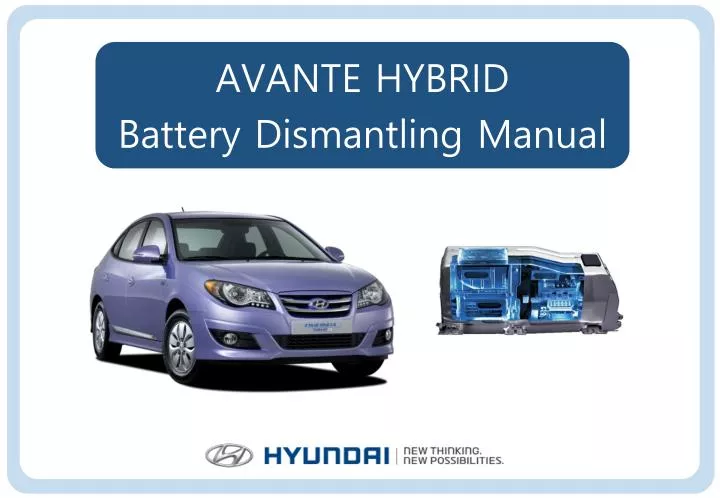 avante hybrid battery dismantling manual