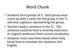 Word Chunk